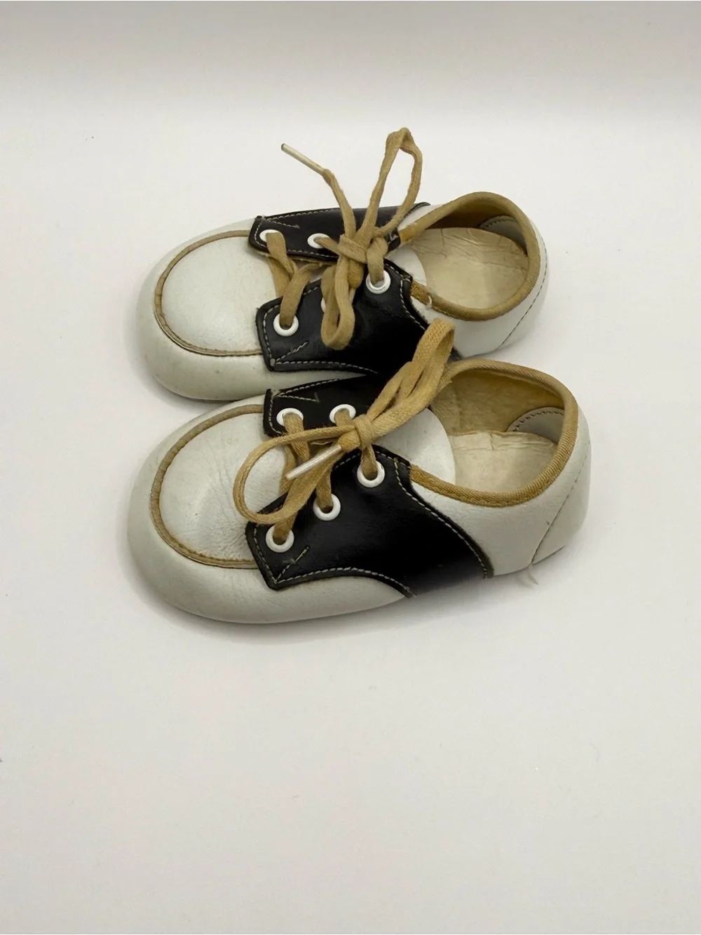 Vintage 50s 60s Buster Brown Baby Infant Walker Shoes Soft Sole